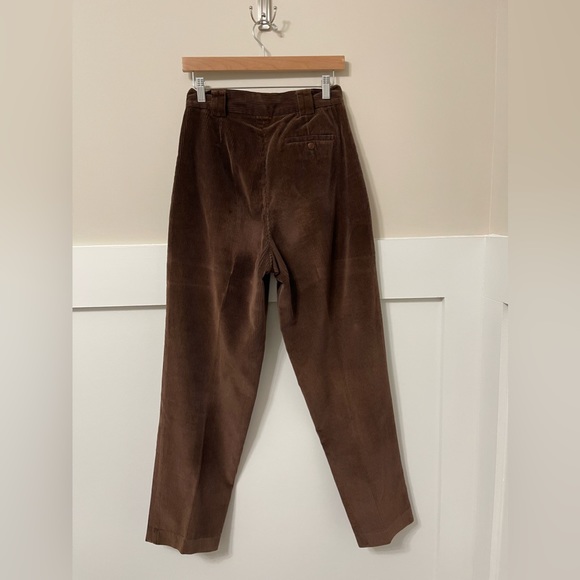 Giorgio Sant’Angelo Brown Corduroy Tapered Style  High-Waist Pants Size 10 - Picture 8 of 10